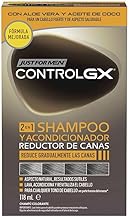 Just For Men Control GX Shampoo and Conditioner for Gray Men, Gradually and Permanently Reduces Gray Hair in Every Wash, For All Shades, 118 ml