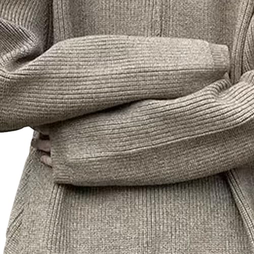 Mens Long Sleeve Half Zip Sweater Loose Casual Half-Zipper Hooded Men Pullover Solid Mock Neck Sweaters4