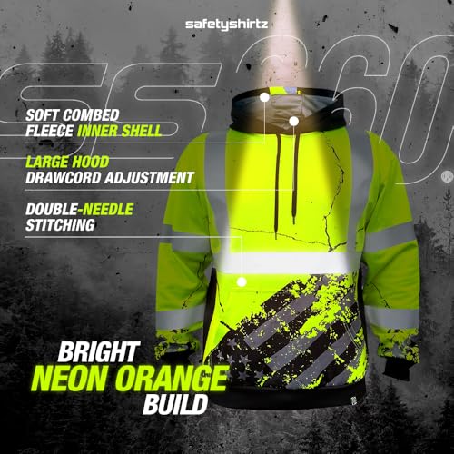 Image of SafetyShirtz SS360 ANSI Class 3 Type R Graphic Hoodie