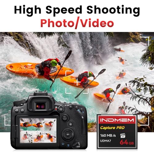 Image of CF Card 64GB Memory Card High Speed UDMA Up to 160MB /s Camera Cards Designed for Photographers & Videographers,Support High-Speed Continuous Shooting or 4K Video Recording