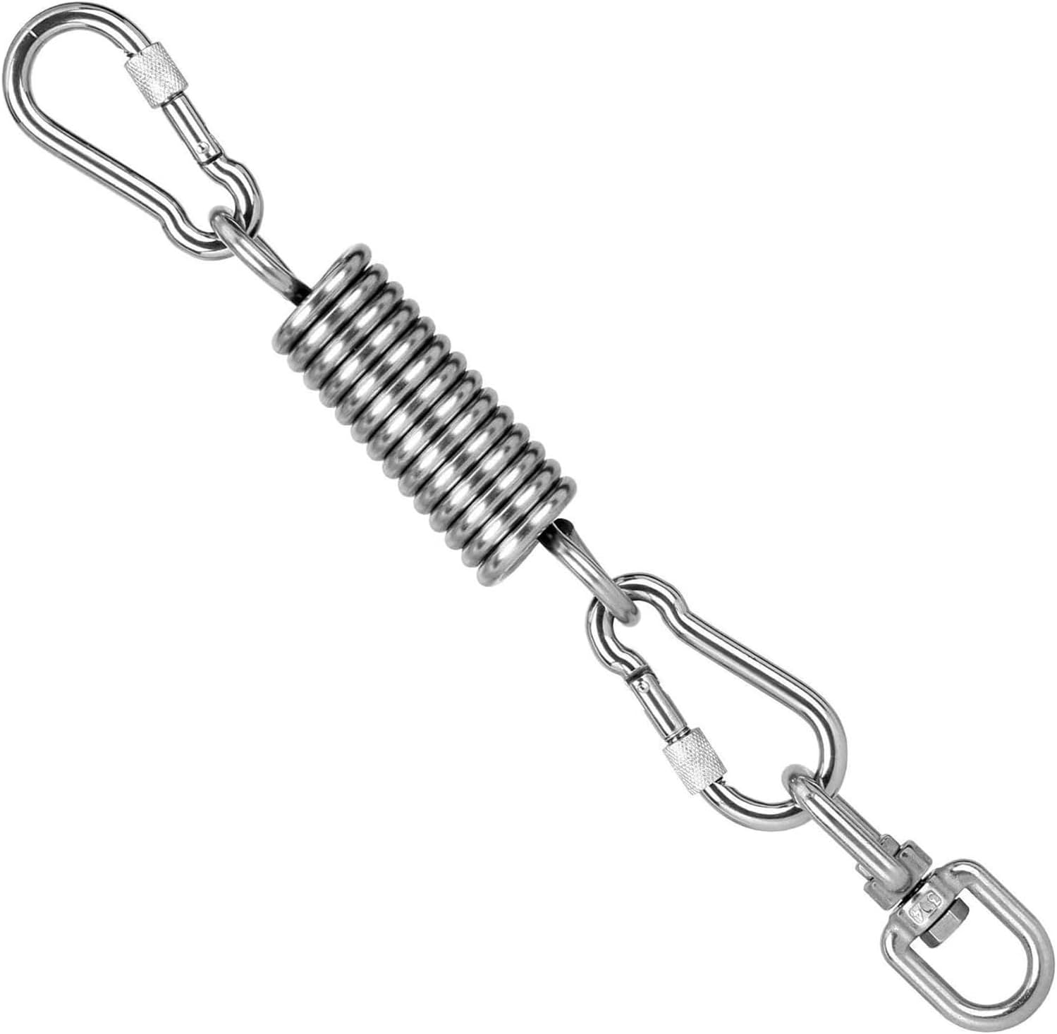 Dilireba Swing Spring for Hanging Chair, Swivel Hook with 2 Carabiner Hooks, with 360° Swivel Hook, Swivel Hook for Hammock for Hammock, Hammock, Punch Bag Holder, Yoga