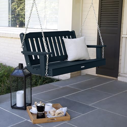 Image of Highwood Lehigh Porch Swing, 4 Feet, Federal Blue