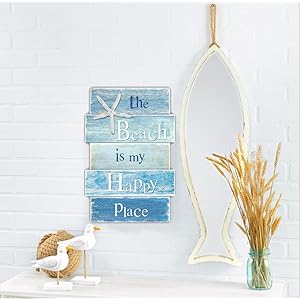 MODE HOME Coastal Wall Decor for Home, Beach Wall Art Wooden Hanging Sign with Starfish Element, Perfect Beach Themed Room Decor and Ocean Decor for Bathroom Bedroom Coastal Living Spaces 11.5" x 17" MODE HOME Coastal Wall Decor for Home Beach Wall Art Wooden Hanging Sign with Starfish Element Perfect Beach Themed Room Decor and Ocean Decor for Bathroom Bedroom Coastal Living Spaces 115 x 17