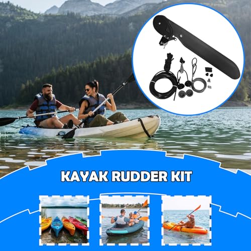 Gouvernail de kayak compact en nylon avec accessoires complets pour canoë