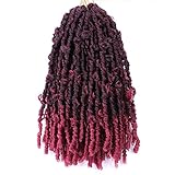 14' Locs Crochet Hair Short Distressed Faux Locs Crochet Braids Pre Looped Bob Locs Natural Soft T14inches 9Pcs/Lot