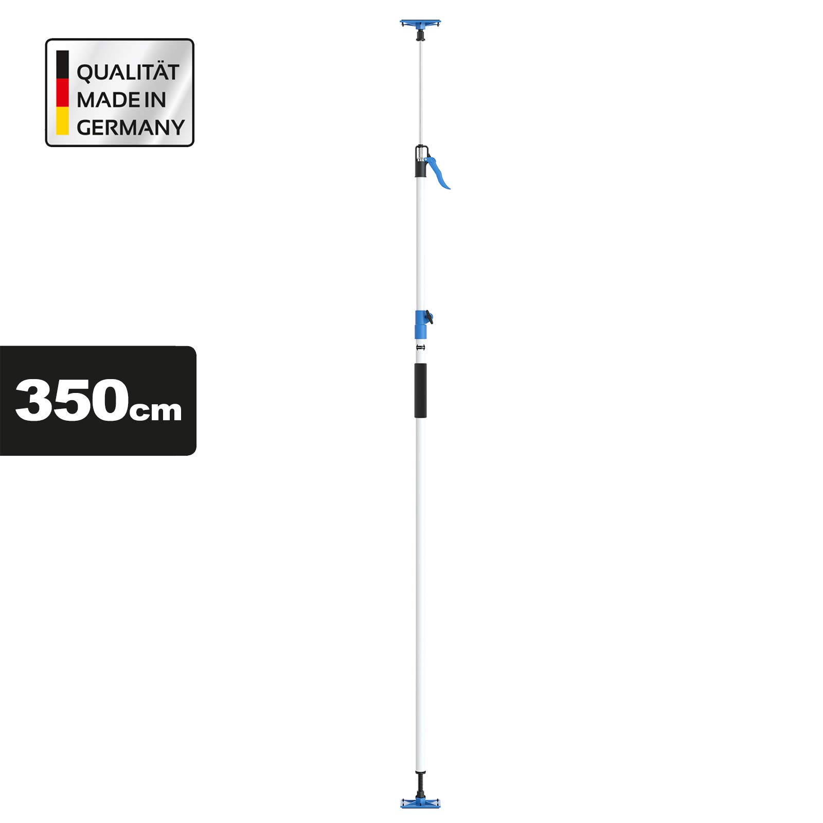 1x PROFISPANN® XXL Deckenstütze 169-350cm - Bis 70 kg - Made in Germany - Die Schnellspann-Stütze, Baustütze, Teleskopstütze mit innovativem 3-Spannsystem - MS-XXL2011