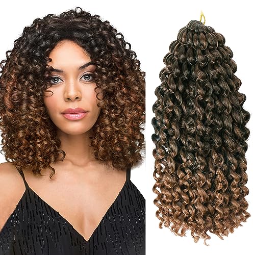 8 Inch Short Passion Twist Crochet Hair - 9 Bundles Marlybob Kinky Curly Crochet Hair for Black Women and Kids - Water Wave Crochet Braids