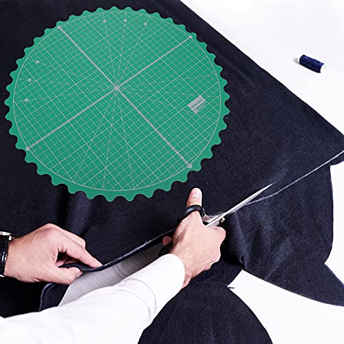 EXCEART Rotary Self- Healing Snijmat Ronde Draaitafel Green Grid Cut Matt Voor Naaien Quilten Scrapbooking Diy Ambachten… - Image 5