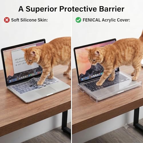 Protector de teclado de acrílico transparente para laptop de 14 pulgadas 7