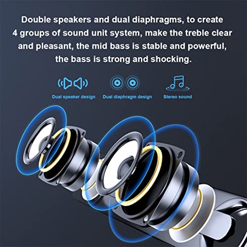 Haut-parleur d'ordinateur USB surround avec caisson de basses PC filaire - 5