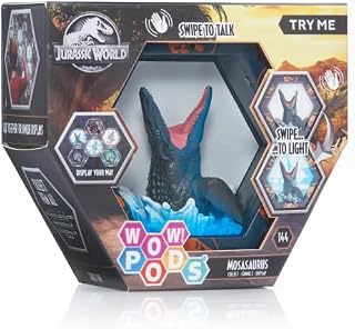WOW! PODS Jurassic World Camp Cretaceous SFX Mosasaurus | Light-Up Bobble-Head Figure With Sound Effects | Official Fallen Kingdom Merchandise, Toys and Gifts for Boys and Girls, Ages 5+