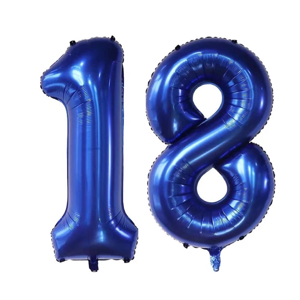 Amazon | 101.6cm ネイビーブルー ナンバー18バルーン 巨大