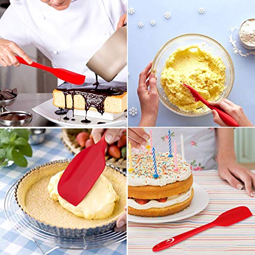 Image of Silicone Spatula Brush for Cooking, Spectula for Cake, Spatula for Non Stick Cookware, Spatula 1, Silicone spatulas (red)