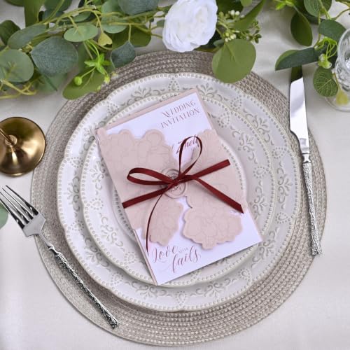 Image of Double Face Sherry Satin Ribbon 1 /4 inch X 50 Yards Polyester Sherry Ribbon for Gift Wrapping Very Suitable for Weddings Party Hair Bow Invitation Decorations and More