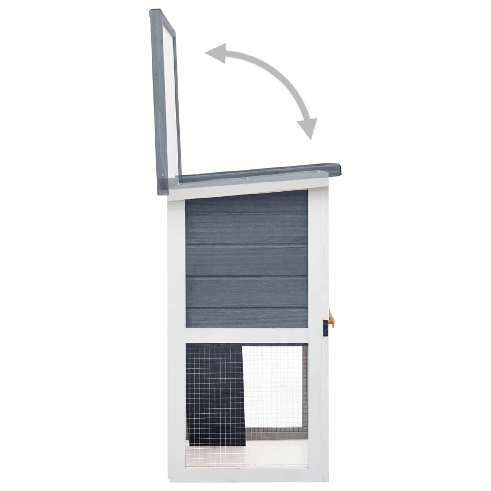 JUDYY Jaula conejera con 1 Puerta, Jaula Cobaya, Jaulas para Conejos, Jaula Hamster, Casa Conejo, Casita Conejo, Kid Conejo, Madera Gris