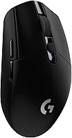 Logitech G305 LIGHTSPEED Wireless Gaming Mouse - HERO 12K Sensor, 12,000 DPI, 99g Lightweight, 250H Battery, 6 Buttons - Black