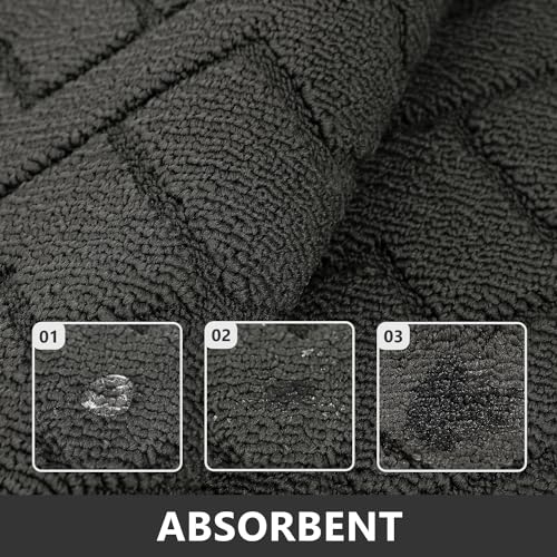 Image of hicorfe Kitchen Runner Rug,20 inchx48 inch+20 inchx32 inch Kitchen Set,Non-Slip Kitchen Mat