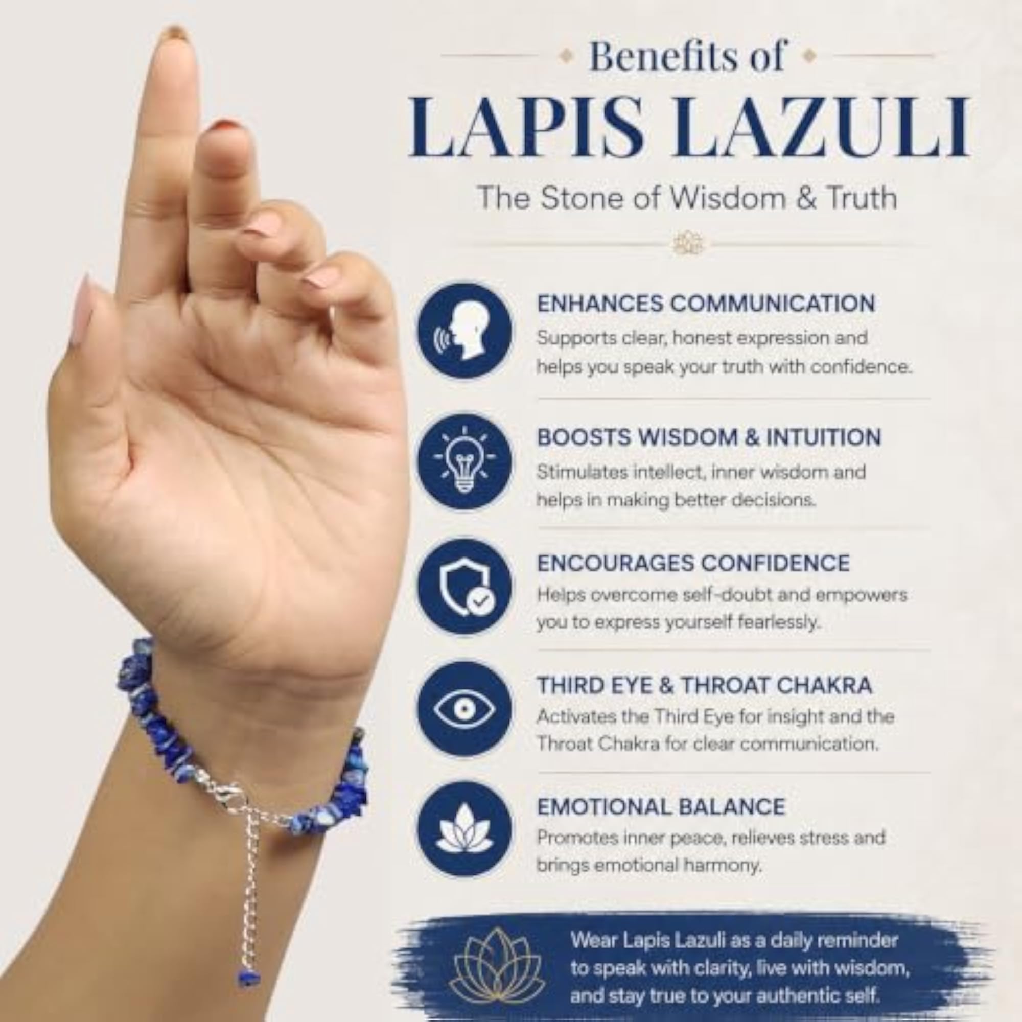 Lapis Lazuli Reiki Energized Bracelet