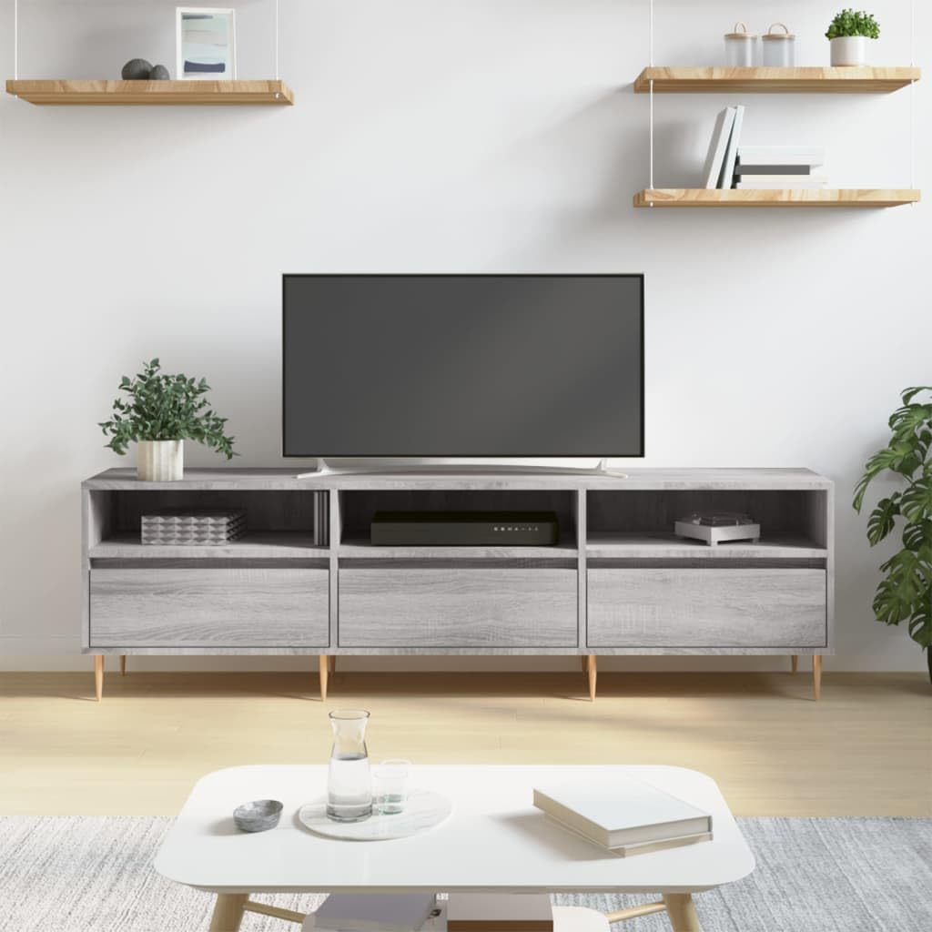 Mobile TV grigio Sonoma 150 x 30 x 44,5 cm