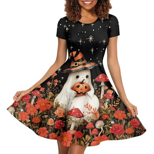 Image of Forchrinse Native Aztec Style Black White Geometric Women's Midi Dress Casual Long Dress Round Neck Swing Dress