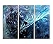 Produktbild Keilrahmenbild auf Leinwand 3 teilig WOW Lich King 3x90x40cm (Gesamt 120x90cm) Ausführung schöner Kunstdruck auf echter Leinwand als Wandbild auf Keilrahmen