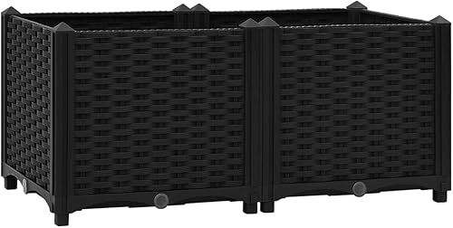 Miniatura 2 de DGZLIIO Macetas rústicas macetas cajas de jardín elevadas cama elevada de 315 x 157 x 15 pulgadas polipropileno adecuado para flores y plantas de