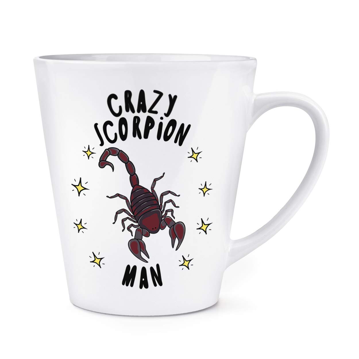 Crazy Scorpion Man Stars 12oz Latte Mug Cup