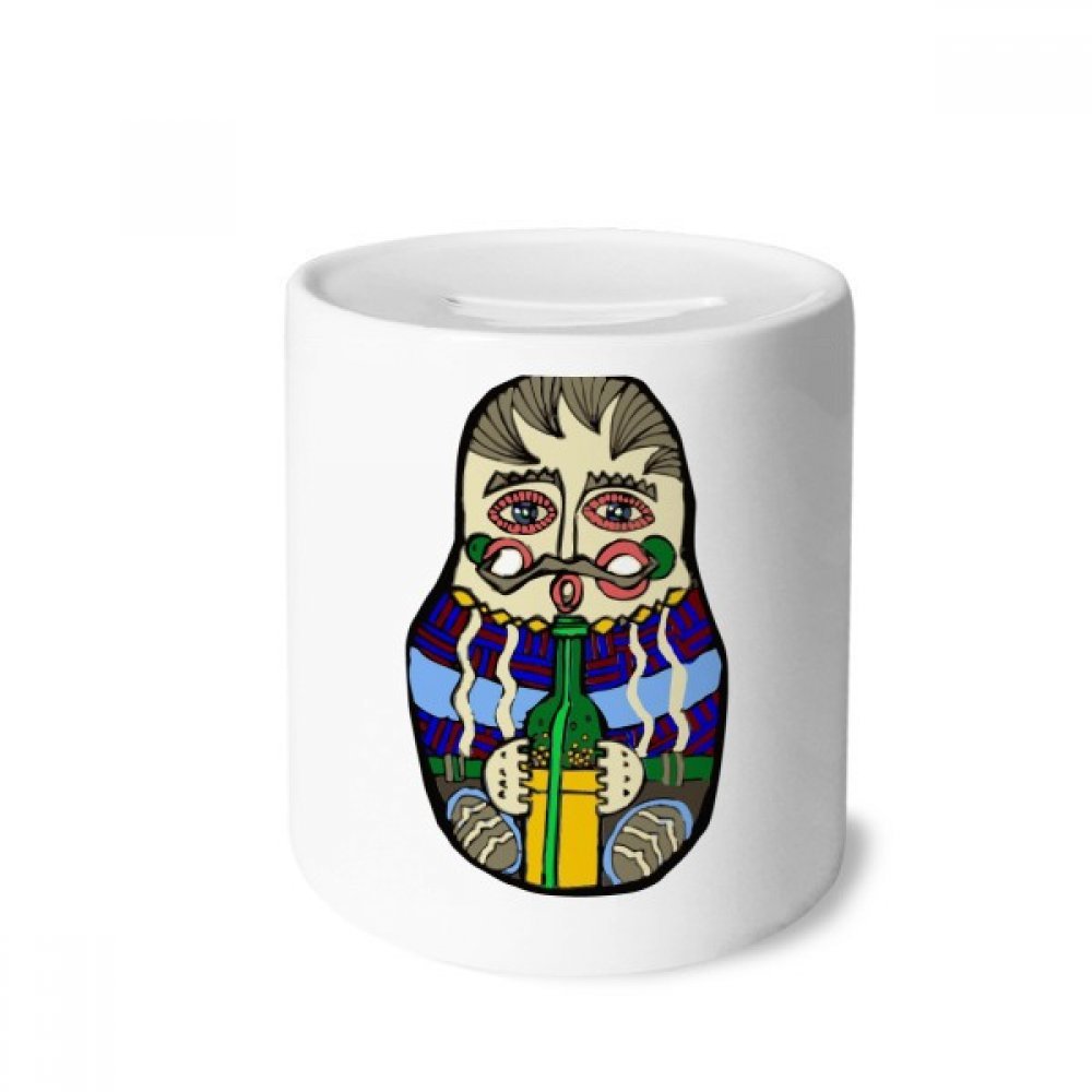Tirelire russe originale idée cadeau en céramique multicolore - 4