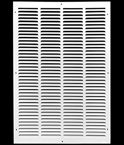 20"w X 36"h Steel Return Air Grilles - Sidewall and Ceiling - HVAC Duct Cover - White [Outer Dimensions: 21.75"w X 37.75"h]