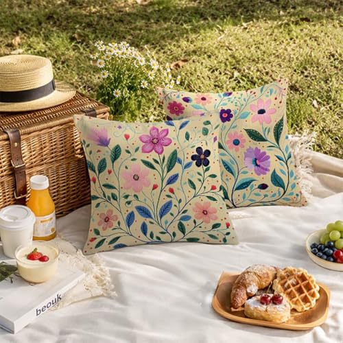Housses de coussin 60x60 lin beige avec fermeture éclair cachée - 4