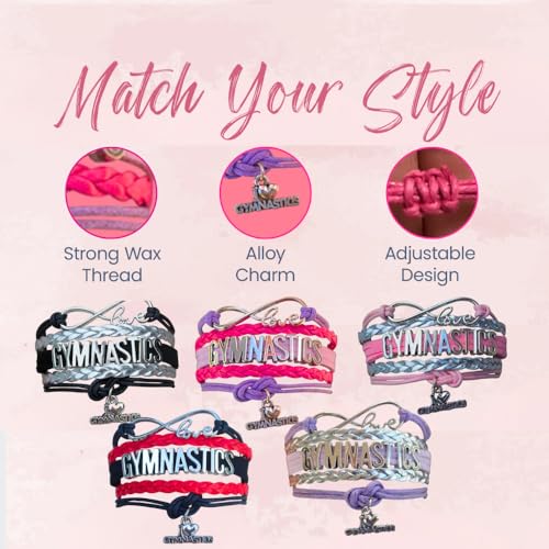 Gymnastics Bracelet, Gymnastics Jewelry, Infinity Love Charm Bracelet for Gymnasts4