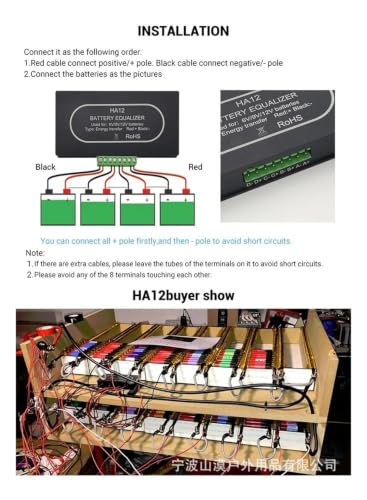 Ecualizador automático de baterías HA12 para baterías de 6 V, 9 V y 12 V para RV, energía solar y aplicaciones marinas miniatura 2