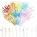 Blue Panda 100 Count Crazy Straws - Party Straws, Flexible Plastic Straws for Kids Birthdays, Parties, Celebrations, Assorted Colors - 9.2 to 10.5 Inches