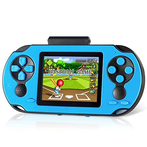 16 Bit Handheld Game Console for Kids Adults, 3.0” Large Screen Preloaded 230 HD Classic Retro Video Games with USB Rechargeable Battery & 3 Game Cartridges for Birthday Gift for Kids 4-12