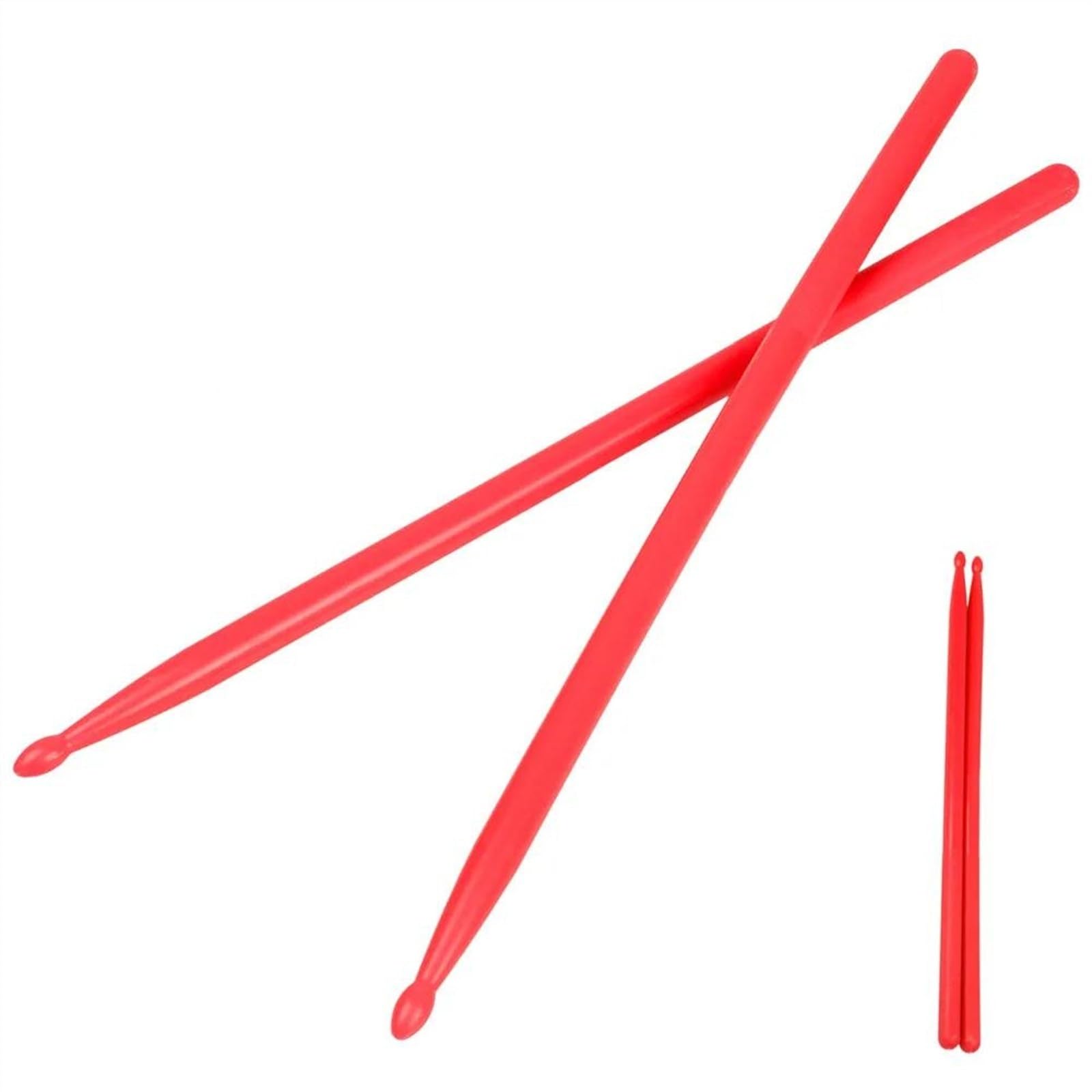 Schlagzeug-Zubehör 2 Paar Langlebige 5A Bunte Nylon-Drumsticks Jazz Drum Dumb Drum Übungs-Drumsticks (Color : Red)