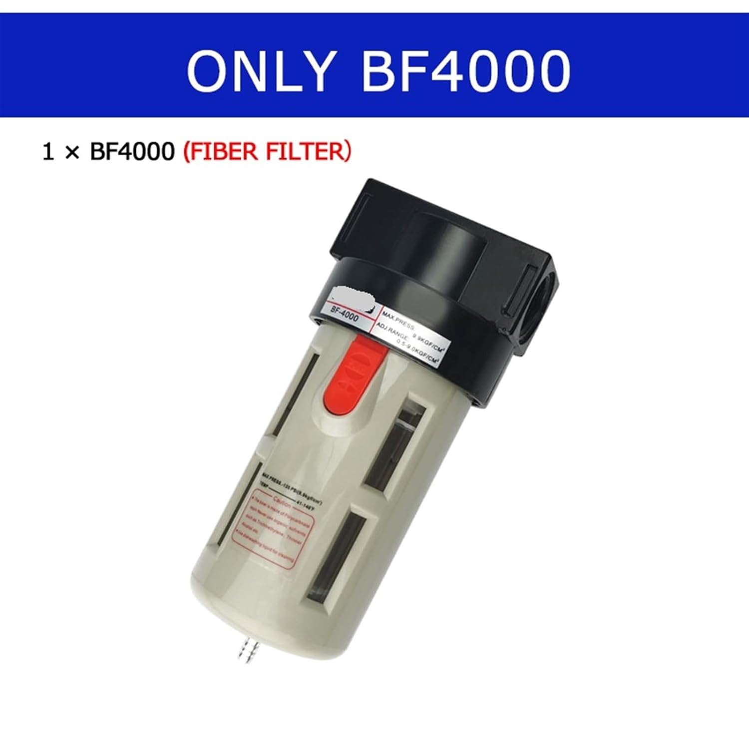 BF4000 1/2 INCH Air Source Treatment Pneumatic Component Filter Oil-Water Separator Air Compressor Filter 1Pcs(Only BF4000)