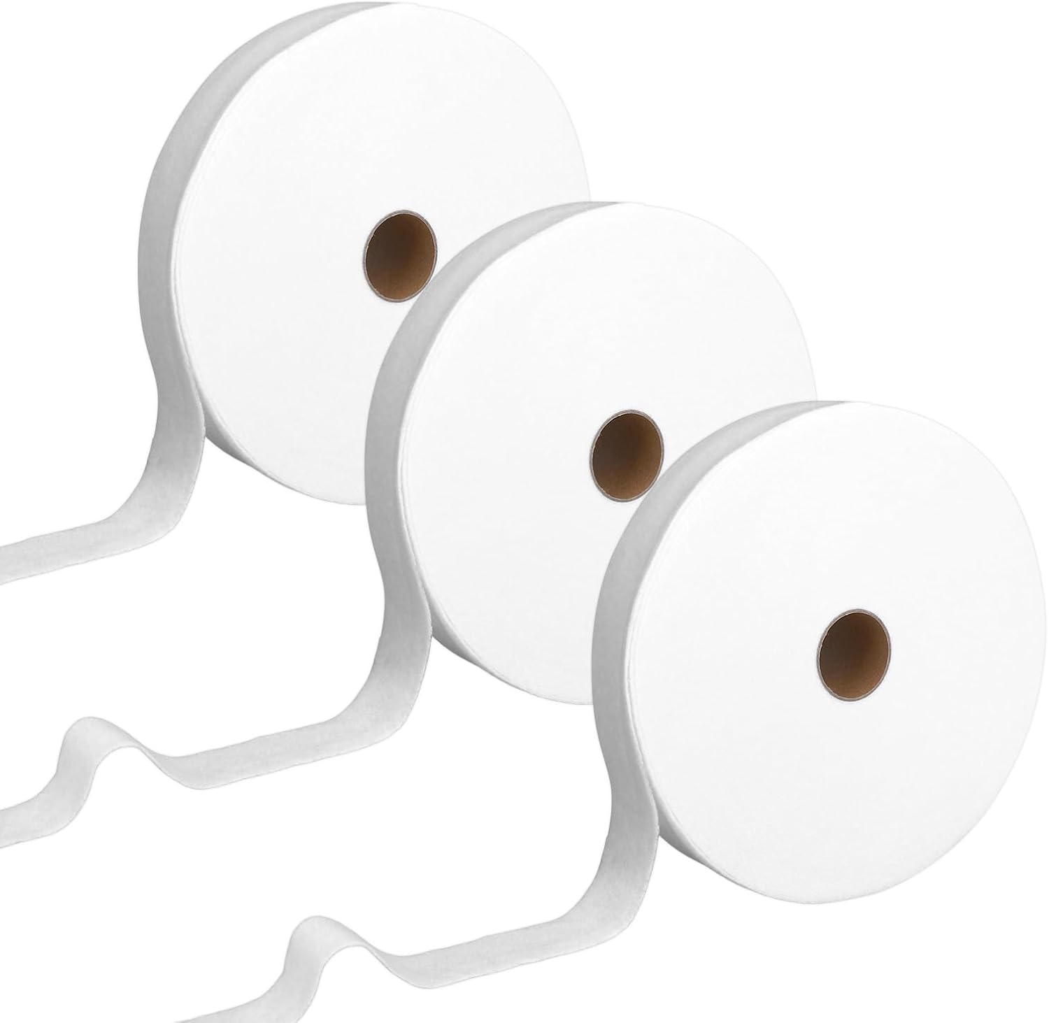 3 Rolls Fabric Batting Strips for Rugs 2 1/4 Inch Total 105 Yards Thick Polyester Cotton Blend Batting Roll Fabric for Quilting Throw Rug Braided Rug Upholstery Cotton Rolls