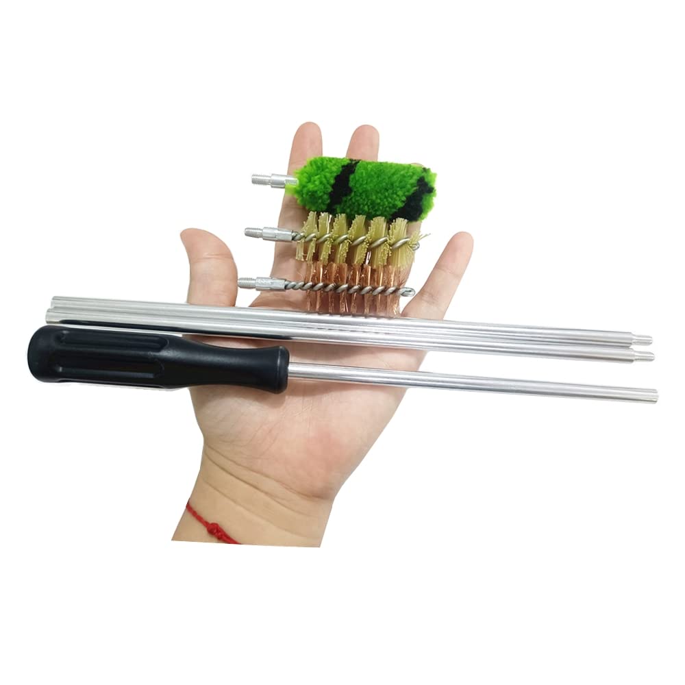 Hunting Gun Rifle Cleaning Kit For .177&.22 (4.5mm&5.5mm) / 12 GA Gauge Brush Cleaner Rod For Rifle Scope Pistol