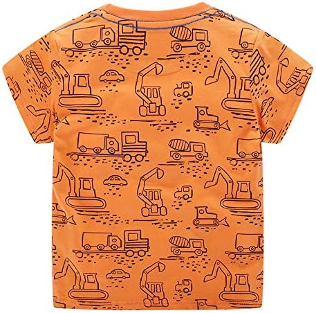 Construction Shirts Toddler Boy Kids Short Sleeve T Shirts Truck - Image 2