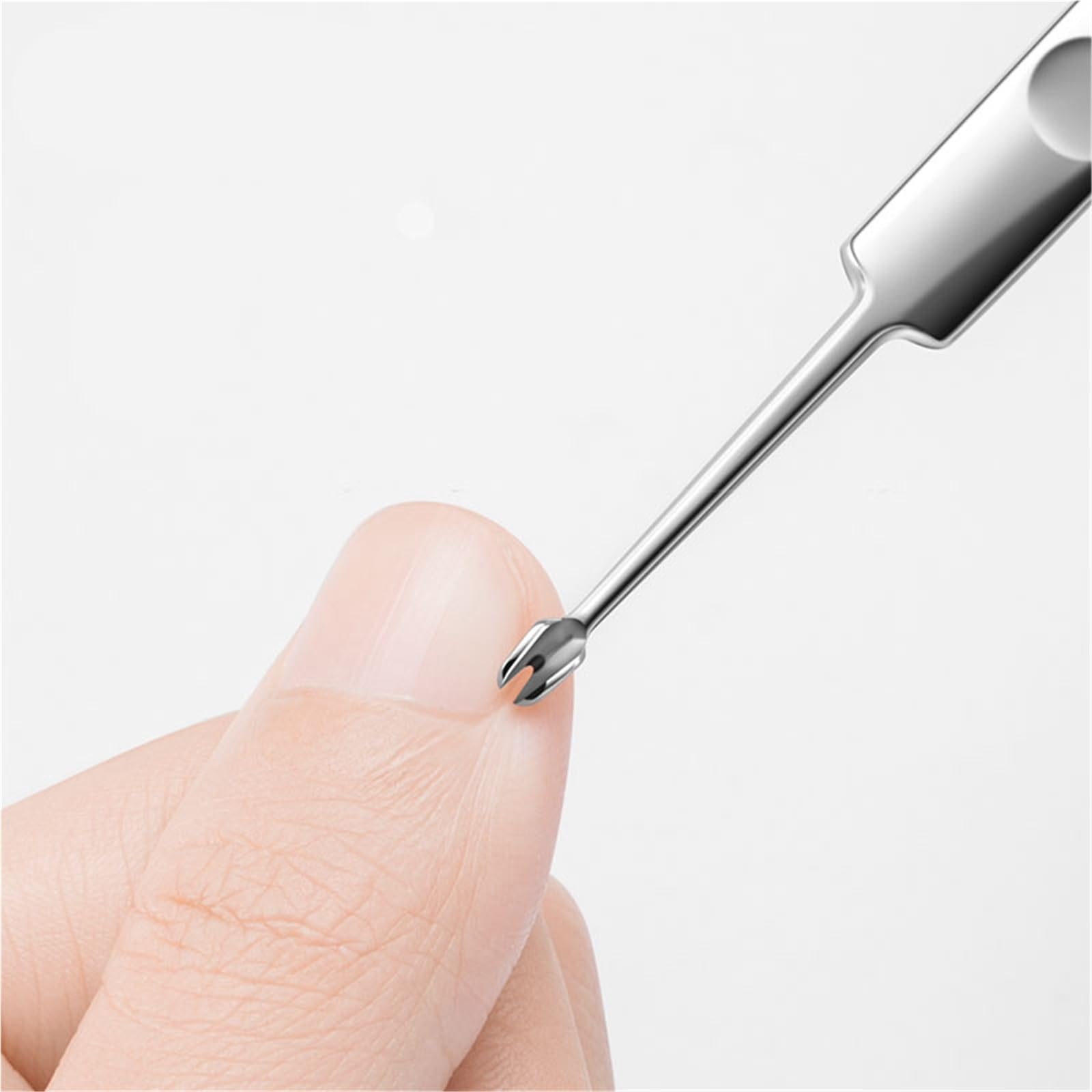 Corta Cuticulas Juego de 3 uds pinzas for cutícula uñas, tijeras, cortapelos, eliminador tenedor con piel muerta, alicates, empujador, herramientas belleza artísticas acero inoxidable para Manicura