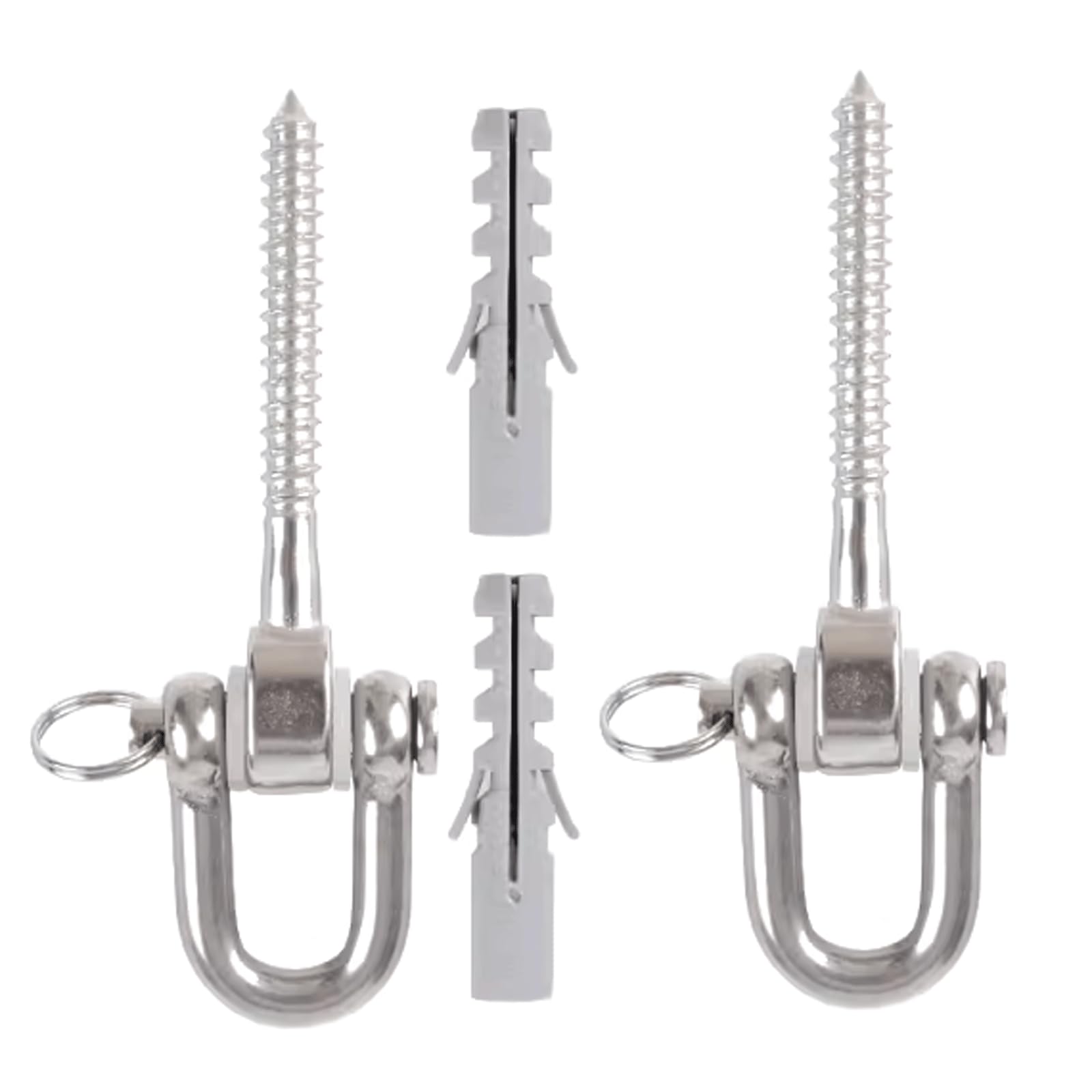 esmen Schaukelhaken 2er-Pack Sandsack-montierte Haken, Edelstahl-Schraubaufhänger, 180°-Schaukelset, Schaukel-Hardware-Set für Veranda-Hängemattenstuhl