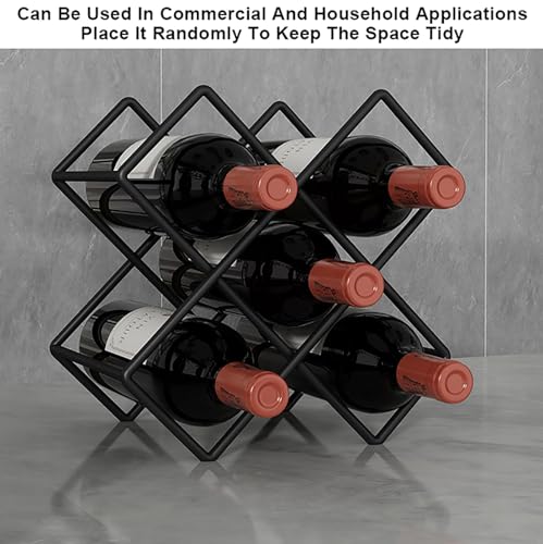 Soporte de botellas de vino vintage de hierro 25.5 cm miniatura 6