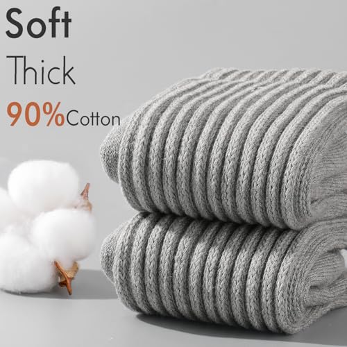 Image of HONGTEYA Slouchy Crew Socks For Women,Scrunch Cotton Cozy Workout Socks