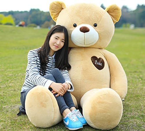 Amazon Co Jp クマ ぬいぐるみ 特大 熊 テディベア かわいい くまのぬいぐるみ抱っこして寝る 1cm ライトブラウン おもちゃ