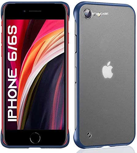 Image of REALCASE iPhone 6s Back Cover | Stylish Frameless Matte TPU Bumper | Full Protective Shockproof Case Back Cover for iPhone 6 / 6s (F-Blue)