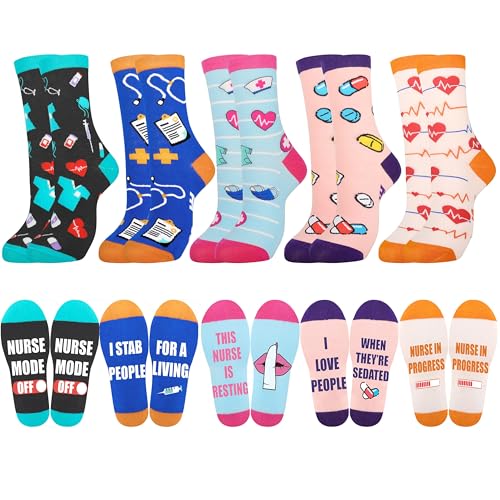 Belloxis Nurse Gifts for Women Funny Nurse Socks Fun Novelty Socks