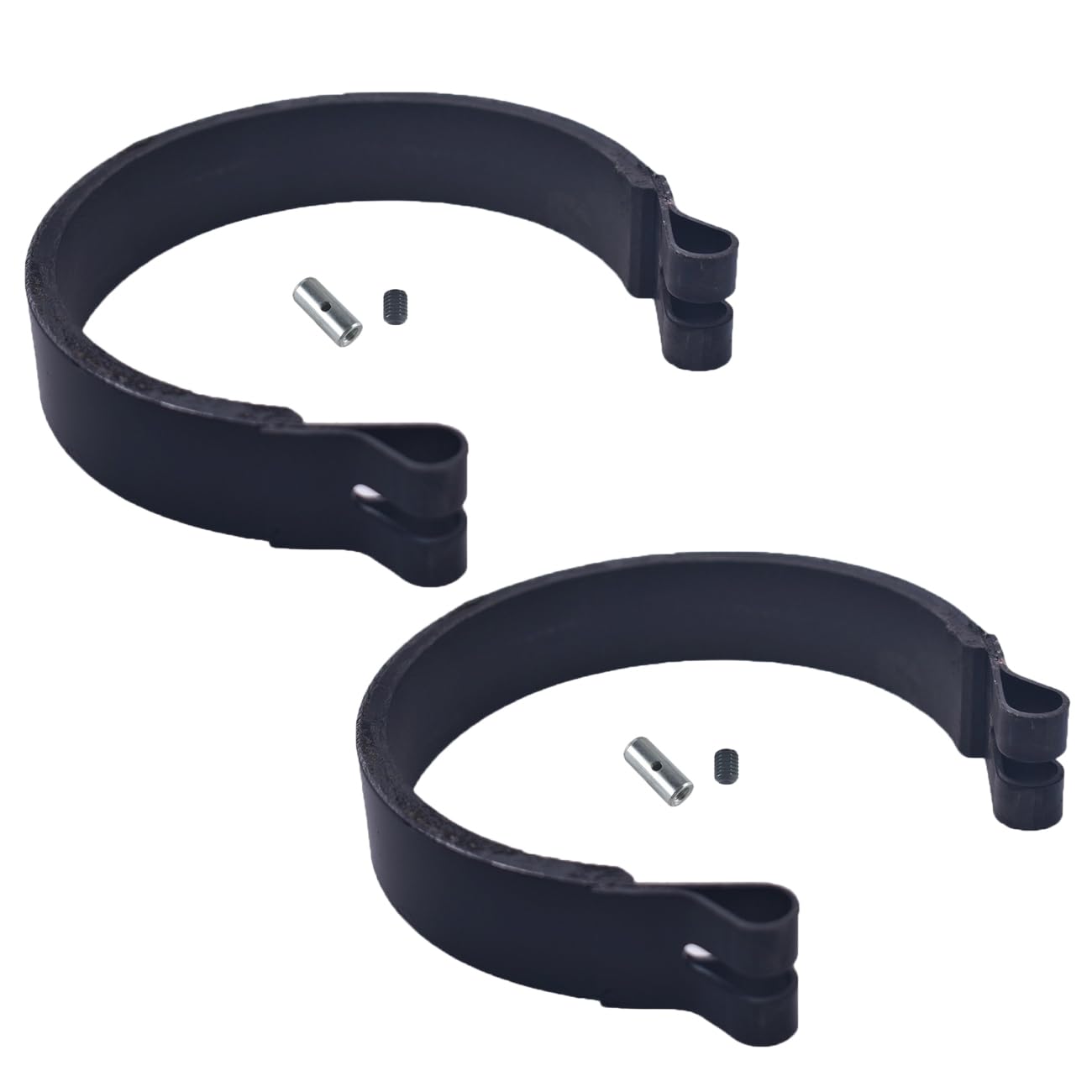 2PCS Black 4" Brake Band With Pin for 4" Drum Brake Replacement