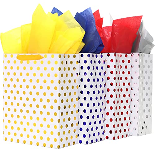 Suncolor HW-BNE8-KYVY 4 Pack 13 Inch Large Gift Bags cover