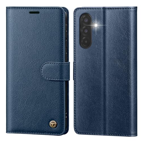 CASBST Handyhülle für Samsung Galaxy A56 5G Hülle Hochwertig Leder Schutzhülle Klappbar für Samsung A56 Flip Case mit Kartenfach Ständer Magnet Handytasche mit RFID für Galaxy A56 Klapphülle Blau