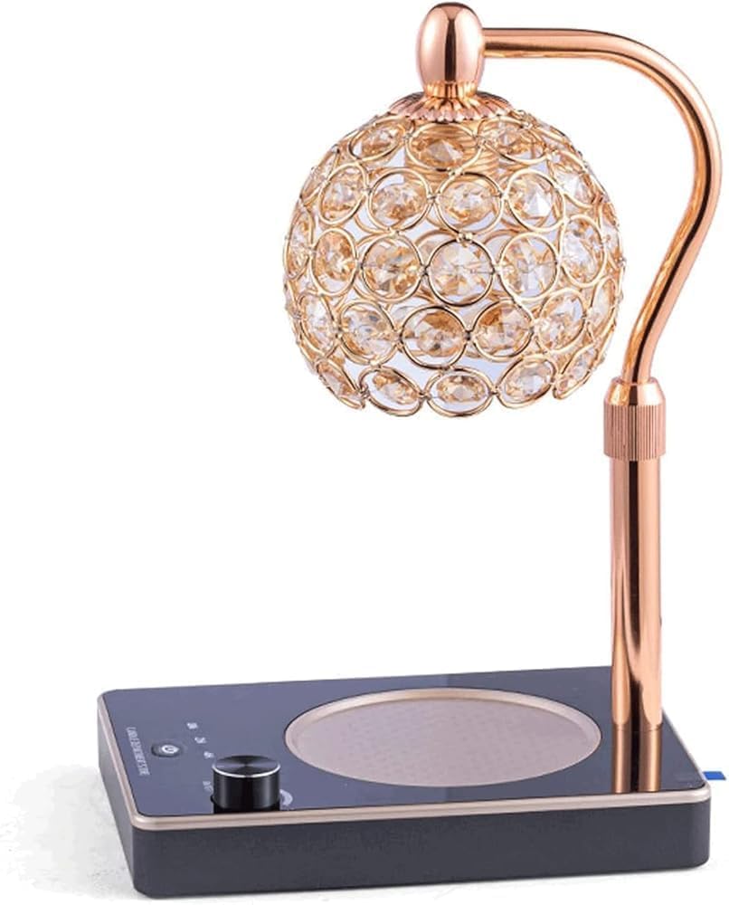 Lampa woskowa do topienia metalu z timerem (2/4/6 godzin) – ściemniana lampa podgrzewająca do świec z regulacją wysokości, idealna do dekoracji sypialni